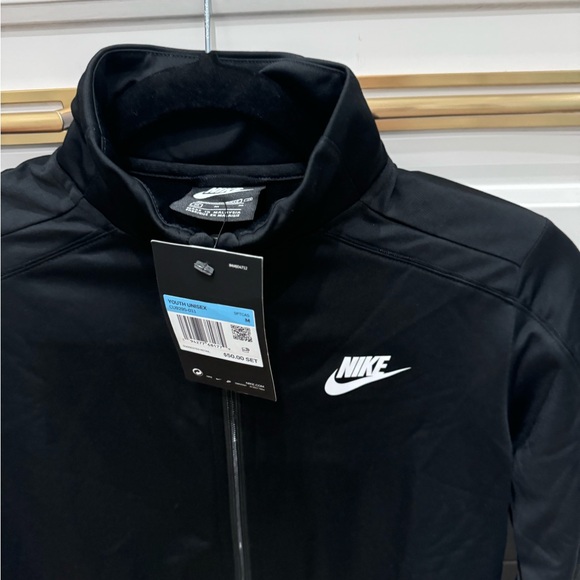 Nike Unisex Youth Full Zip Lightweight Boy's Black Sweater Size M - Picture 3 of 6